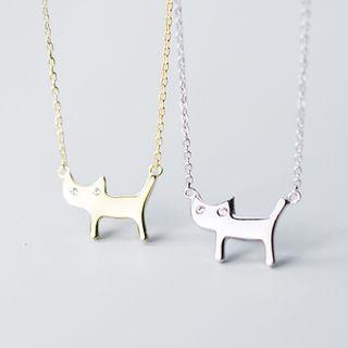 Rhinestone Cat Necklace