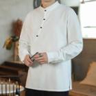 Buttoned Long-sleeve Hanfu Top