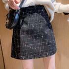 Plaid Mini A-line Skirt / Camisole Top