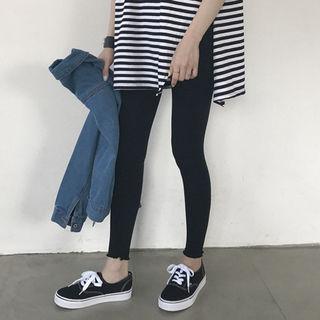Ruffle-hem Leggings