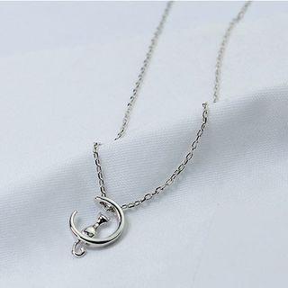 Moon And Cat Necklace
