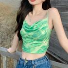 Tie-dyed Camisole Top Green - One Size