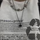 Dice Pendant Necklace Black - One Size