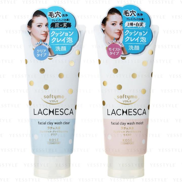 Kose - Softymo Lachesca Facial Clay Wash 130g - 2 Types