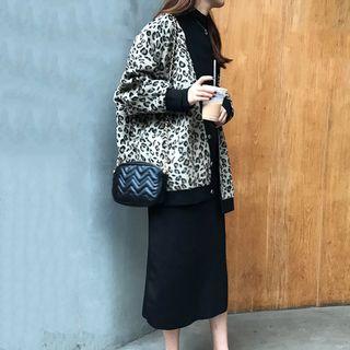 Leopard Pattern Button Jacket