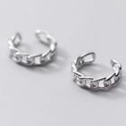 925 Sterling Silver Chain Cuff Earring 1 Pair - S925 Silver - Silver - One Size