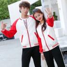 Couple Matching Two Tone Baseball Jacket / Two-tone Sweatpants