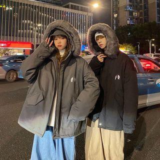 Couple Furry Hood Coat