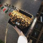 Faux-leather Leopard Printed Cross Bag