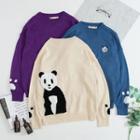 Couple Matching Panda Embroidered Sweater