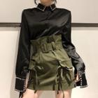 Beaded Shirt / A-line Skirt