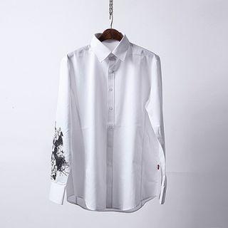 Graphic-printed Seam-trim Shirt