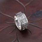 925 Sterling Silver Embossed Zodiac Ring