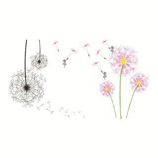 Dandelion Print Waterproof Temporary Tattoo One Piece - One Size