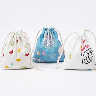 Printed Cotton And Linen Storage Carryall Bag