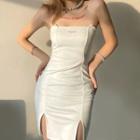 Lettering Mini Tube Dress