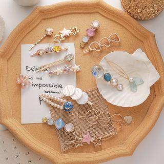 Faux Pearl / Bead / Alloy Hair Clip (various Designs) / Set