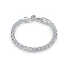 Fashion Round Twist Bracelet Silver - One Size