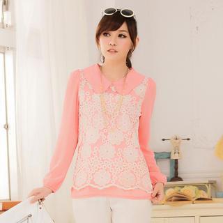 Lace-front Blouse