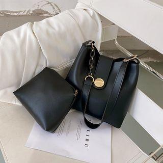 Set: Chain Bucket Bag + Zip Pouch