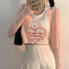 Rabbit Tank Top / Light Jacket / Pleated Skirt