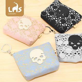 Skull Print Coin Purse Random - One Size