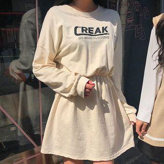 Letter-printed Pullover Dress