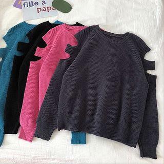 Cut-out Crew-neck Sweater