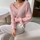 Off-shoulder Strappy Knit Top