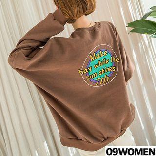 Tall Size Printed Over-fit Sweatshirt