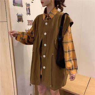 Plaid Shirt / Button Vest