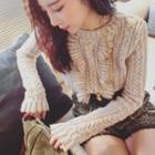 Set: Ruffled Knit Top + Shorts