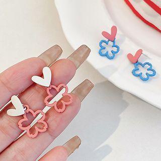 Heart Flower Alloy Earring