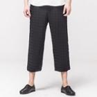 Check Straight-cut Cropped Pants
