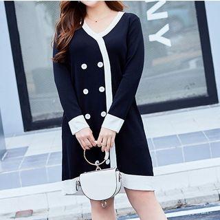 Long-sleeve  Mini Knit Dress