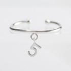 925 Sterling Silver Numerical Open Ring Silver - One Size
