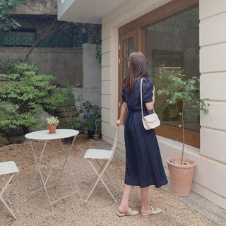 A-line Long Shirtwaist Dress