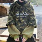 Mock Two-piece Camouflage Hoodie