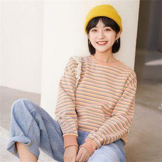 Striped Pullover Stripe - Nude Pink & Yellow & Blue - One Size