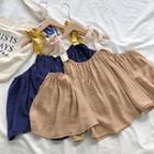 Lace-up Off-shoulder Loose-fit Camisole Top