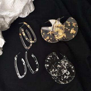Gold Leaf Acrylic Earring (various Designs)