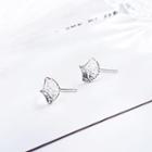 Ginkgo Pull Through Earring Silver - One Size