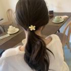 Cat Eye Stone Flower Hair Tie / Ribbon Hair Tie