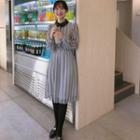 Long-sleeve Lace A-line Dress As Shown In Figure - One Size