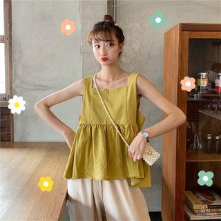 Plain Sleeveless Top / Harem Pants