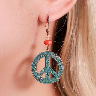 Pendant Dangle Earring 01 - 3244 - 1 Pair - Green - One Size