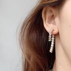 Rhinestone Ear Jacket 1 Pair - Earrings - Gold - One Size