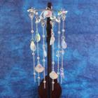 Retro Iridescent Clear Shell Tassel Hair Pin G77 - 1 Pc - As Shown In Figure - One Size