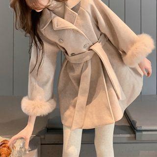 Double-breasted 3/4 Sleeve Jacket