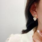 Heart Glaze Alloy Earring E4221 - 1 Pair - Gold - One Size